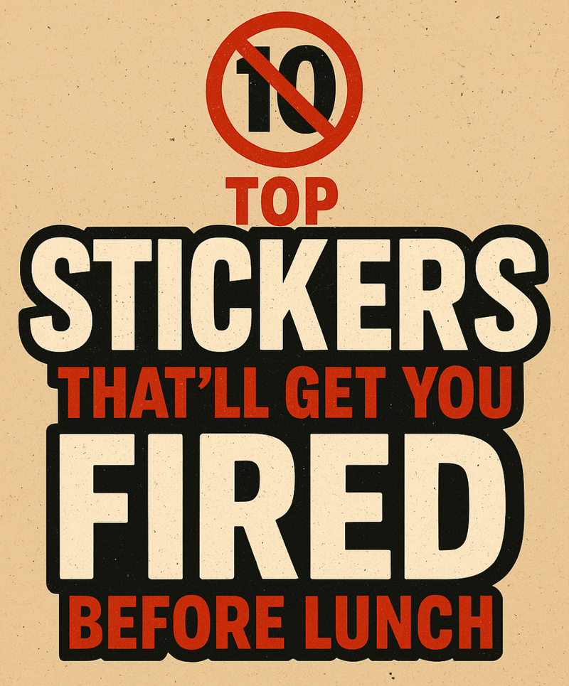 Top 10 Stickers That Will Get You Fired Before Lunch