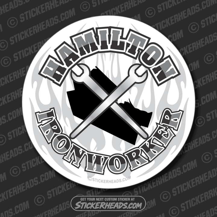 (Your State) Crossed Spuds - Ironworker Ironworkers Iron Worker Sticker