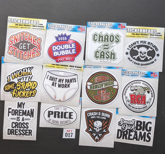 ⭕MT017 - Misc Funny 15-3" Sticker Pack | | Over Run Sticker Deal | |