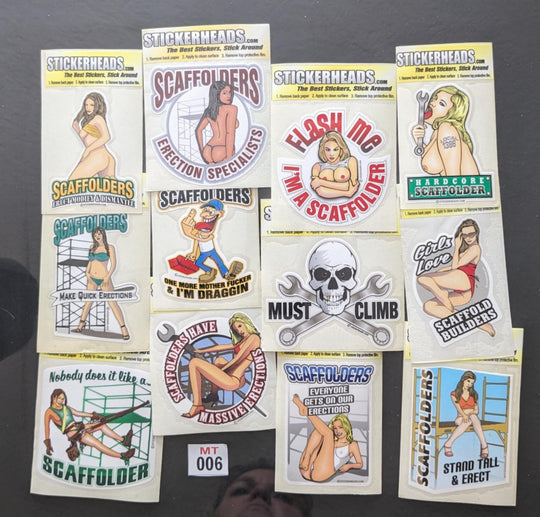 ⭕MT006 - Scaffold Scaffolding. 12-3" Sticker Pack | | Over Run Sticker Deal | |