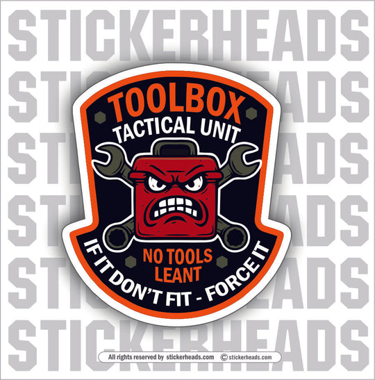 TOOLBOX TACTICAL UNIT - Work Union Mic Funny Sticker