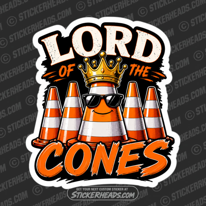 LORD OF THE CONES - Pavement Road Construction - FUNNY Sticker