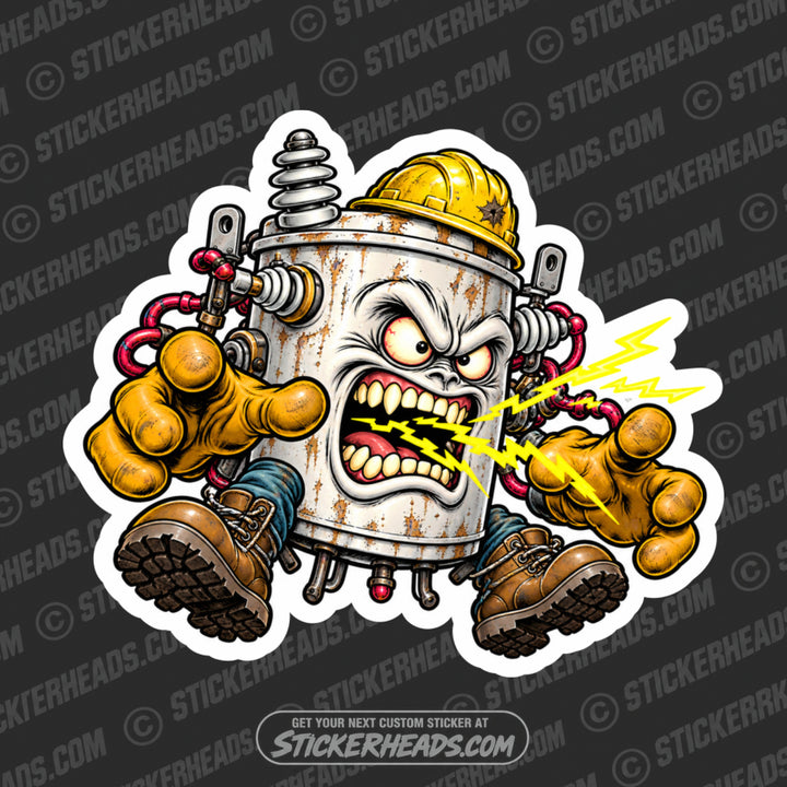 LOUD CARTOON TRANSFORMER - LINEMAN LINEMEN Sticker