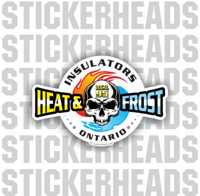 Heat & Frost Skull - Custom Text - Insulators Insulator Sticker
