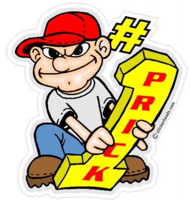 #1 Prick - Funny Sticker