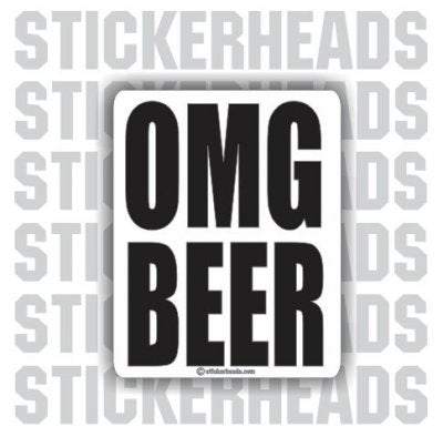 OMG BEER - Drunk Drinking Sticker