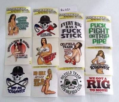 ⭕#RG021- Oil Field - 12-3" Sticker Pack | | Over Run Sticker Deal | |