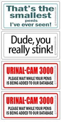 Funny Graffiti Bathroom Sticker Pack #3 ( 4 stickers )