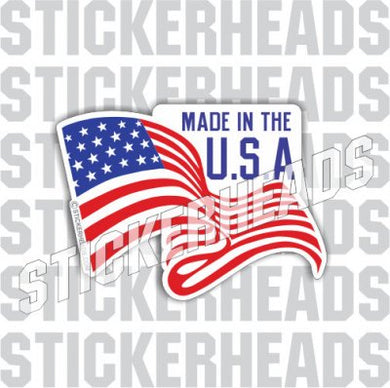 Made In The U.S.A. American Flag  - USA Flag Sticker