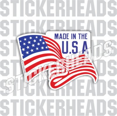 Made In The U.S.A. American Flag - USA Flag Sticker