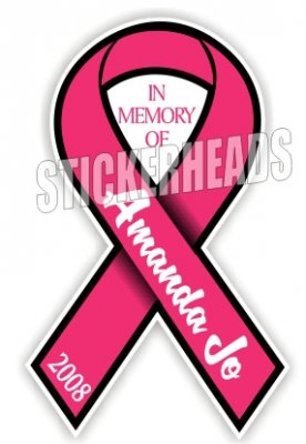 Cancer Pink Ribbon - In Memory Of Sticker