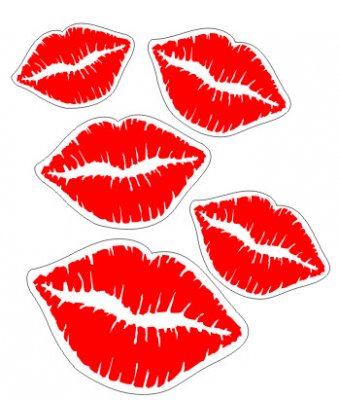 Lipstick kisses - Funny Sticker