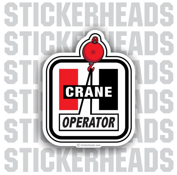 Old Skool School Crane Operator Sticker Stickerheads Stickers