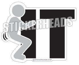 Stick Figure Fuck It - Funny Sticker