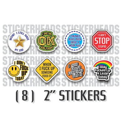 Funny Insensitive Incentives Pack #1 - Work Job Stickers
