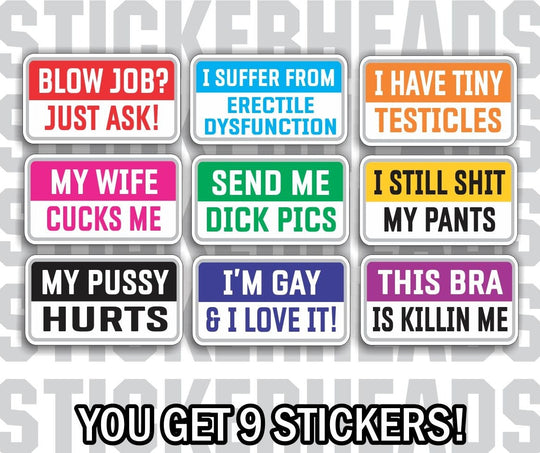 Funny Insensitive Incentives Pack #2 - Work Job Stickers