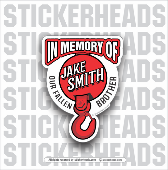 In Memory Of - Ironworker Iron Worker Ball Fallen Brother - Sticker