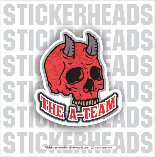 Red Devil Skull - A-TEAM - Incentives Sticker