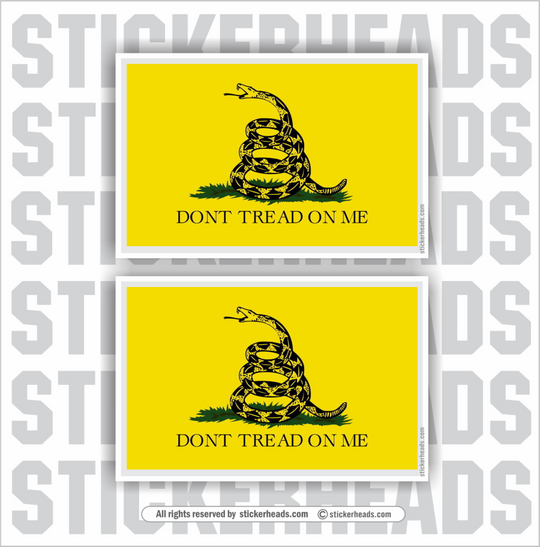 Don't Tread on Me Gadsden flag ( 2 stickers ) - USA Flag Sticker