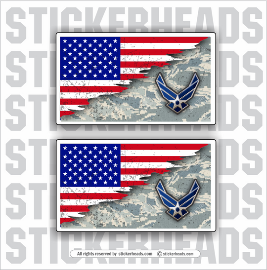AIR FORCE - REVEAL Flags - USA Flag Sticker
