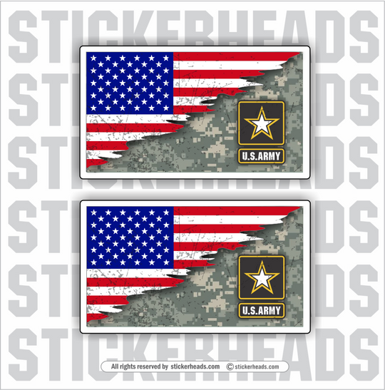 US ARMY - REVEAL Flags - USA Flag Sticker