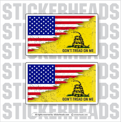 DON'T TREAD ON ME - Gadsden Flags  - USA Flag Sticker