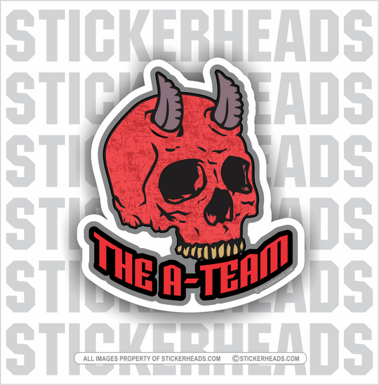 The A Team - Red Devil Skull - Work Job - Sticker