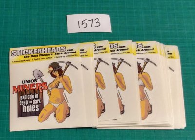 ⭕#1573- Coal Miner 12-3" Sticker Pack | | Over Run Sticker Deal | |