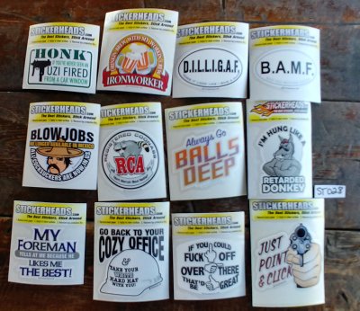 ⭕#ST028- Job 12-3" Sticker Pack | | Over Run Sticker Deal | |