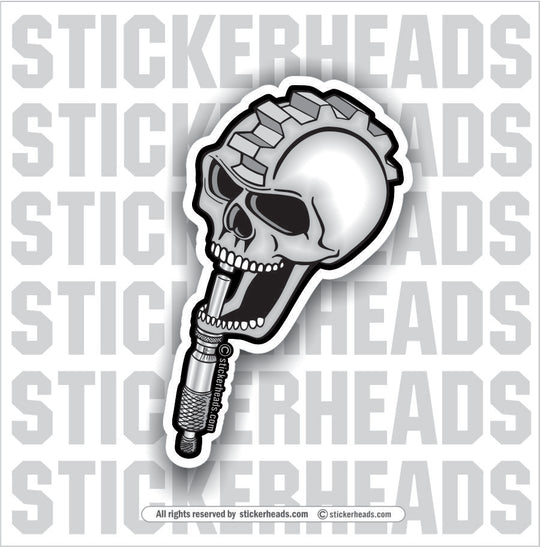 Caliper Gear Skull 2 - Millwright Millwrights - Sticker