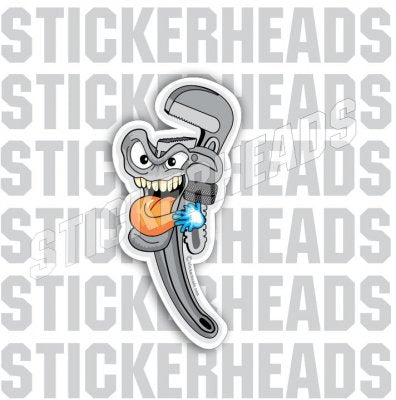 Pipewrench Toon - Pipefitters Plumbers Sticker