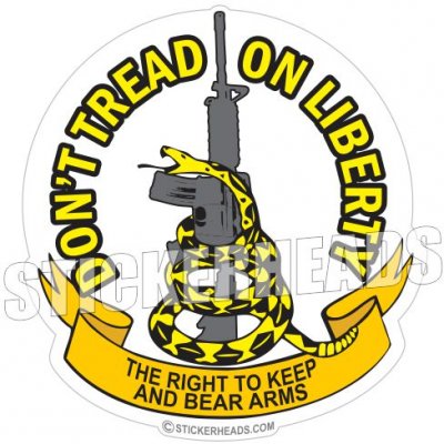 Don't Tread on Liberty - Gadsden Right to keep & Bear Arms AR-15 -  Pro Gun Sticker