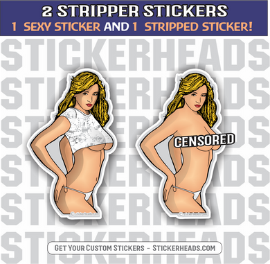 Diamond Sellers  -  Sexy Stripper Stickers - 2 STICKERS!