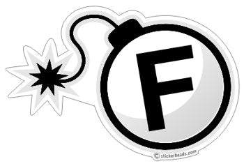 F BOMB - Funny Sticker