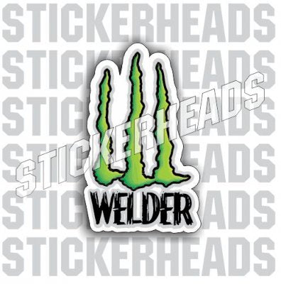 Green W Welder - welding weld sticker