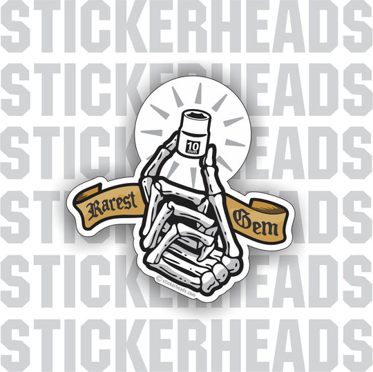 Rarest Gem Skeleton Bone hand 10mm socket- funny Mechanic Misc Union Work Job - Sticker