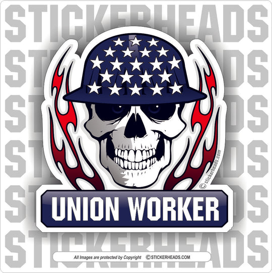 Skull Flag Flames - Or Add Custom Text Message - Make Your Own Sticker
