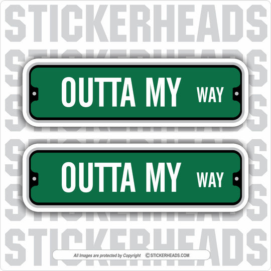 Green Street Signs - Add Custom Text Message - Make Your Own Sticker