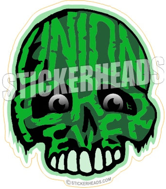 Union Forever Green Skull  -  Misc Union Sticker