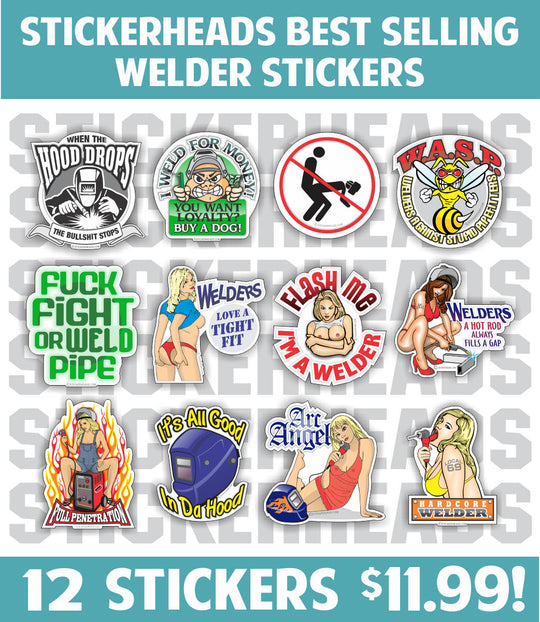 WELDER ( Best Selling ) Pack of 12 STICKERS - welding weld sticker