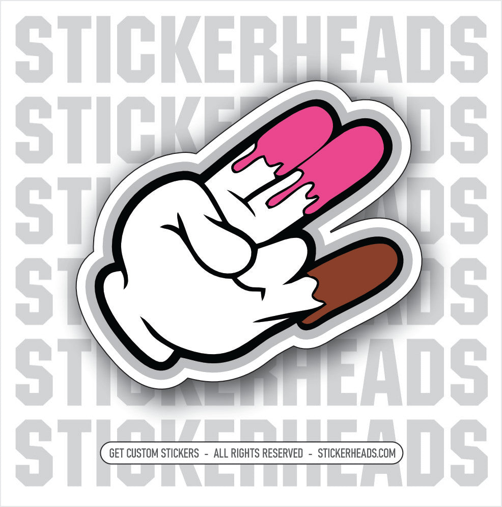2 in the Pink 1 in the Stink - SHOCKER #2 style - Funny Sticker