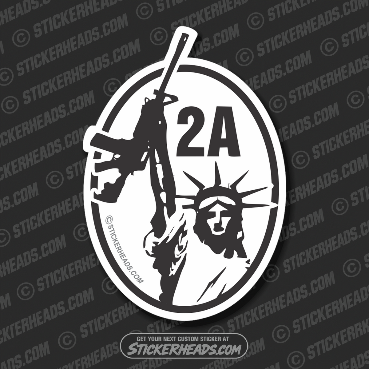 2A AR-15 Statue Of Liberty -  Pro Gun Sticker
