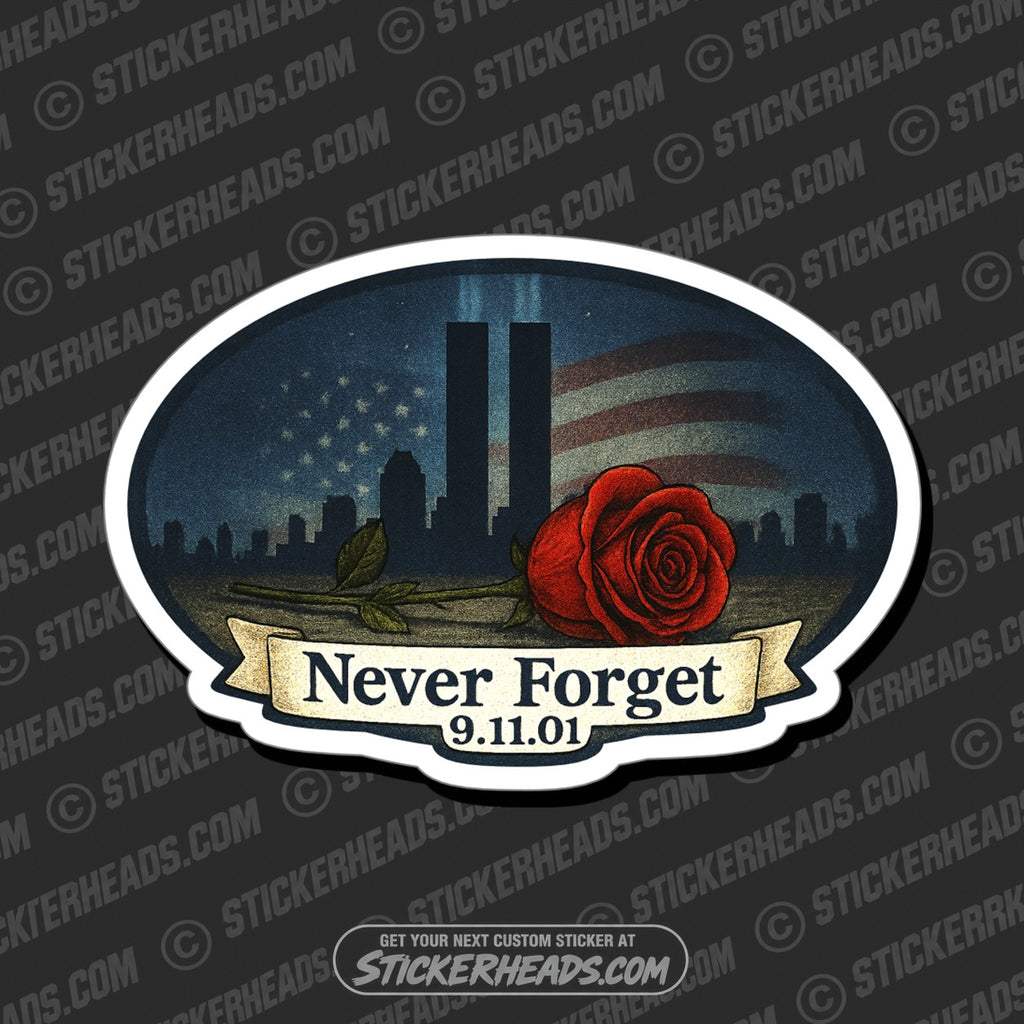 SH-PROTECTED|TAG-REPAIR|911-never-forget-rose-offering-911-usa-flag-sticker