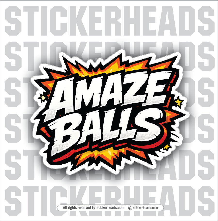 AMAZE BALLS - funny sticker