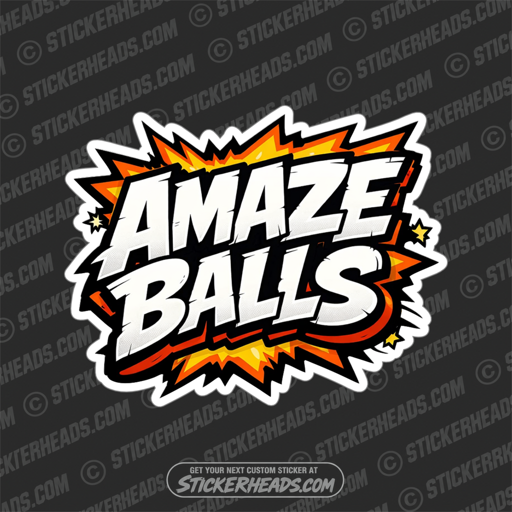 AMAZE BALLS - funny sticker
