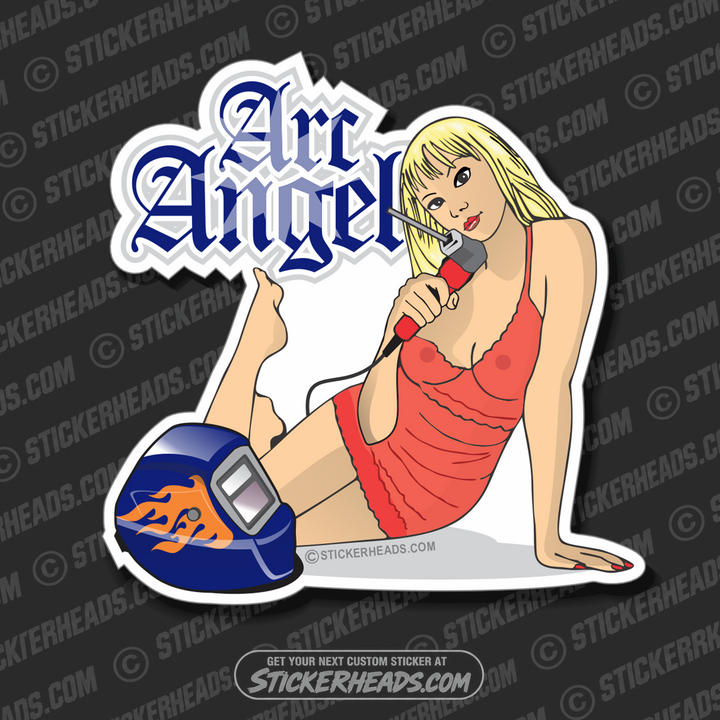 Arc Angel sexy chick - WELDERs - Welding - weld sticker