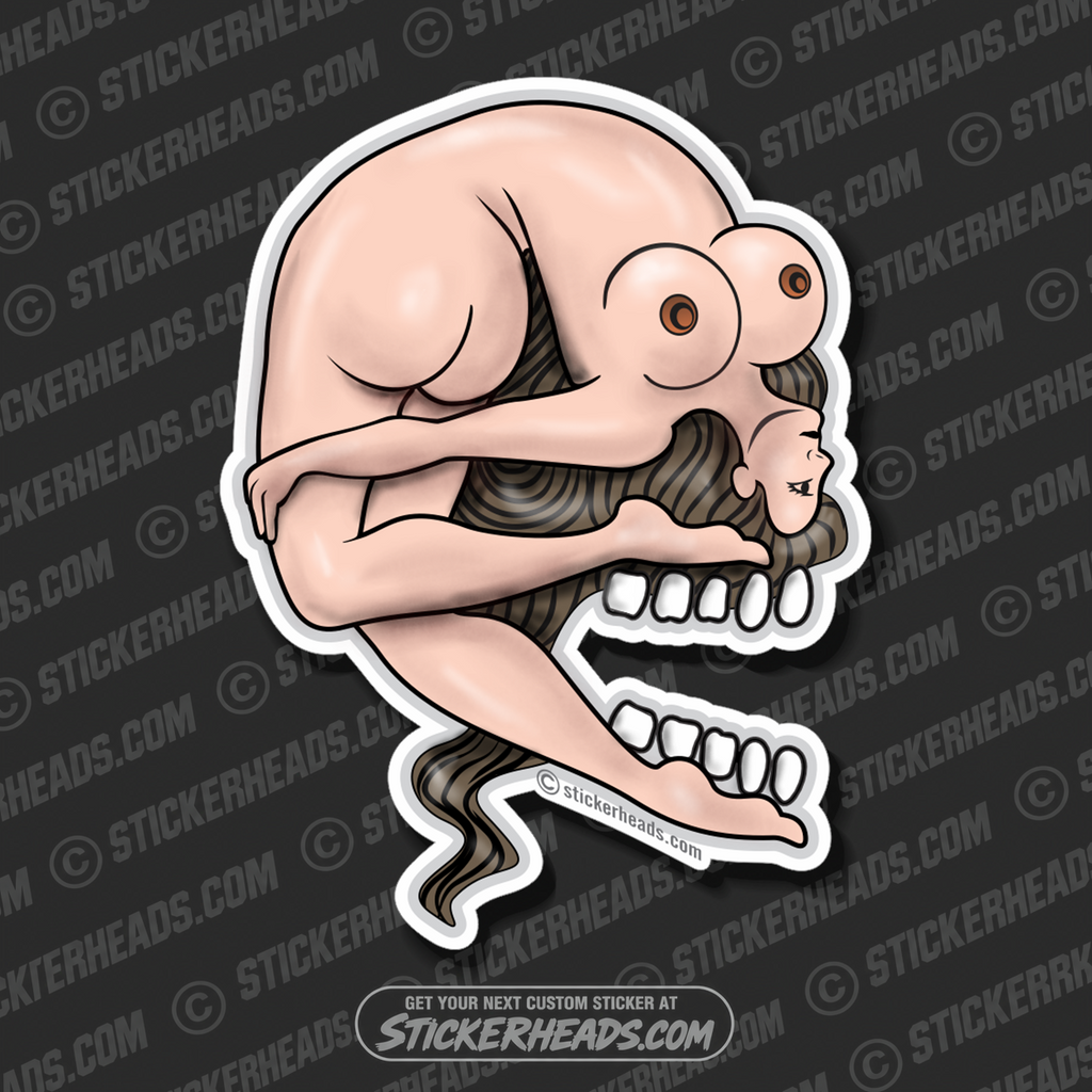 skull babe sexy - Funny Sticker