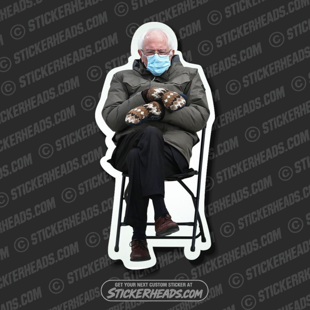 Bernie Mood Mittens - Funny Sticker