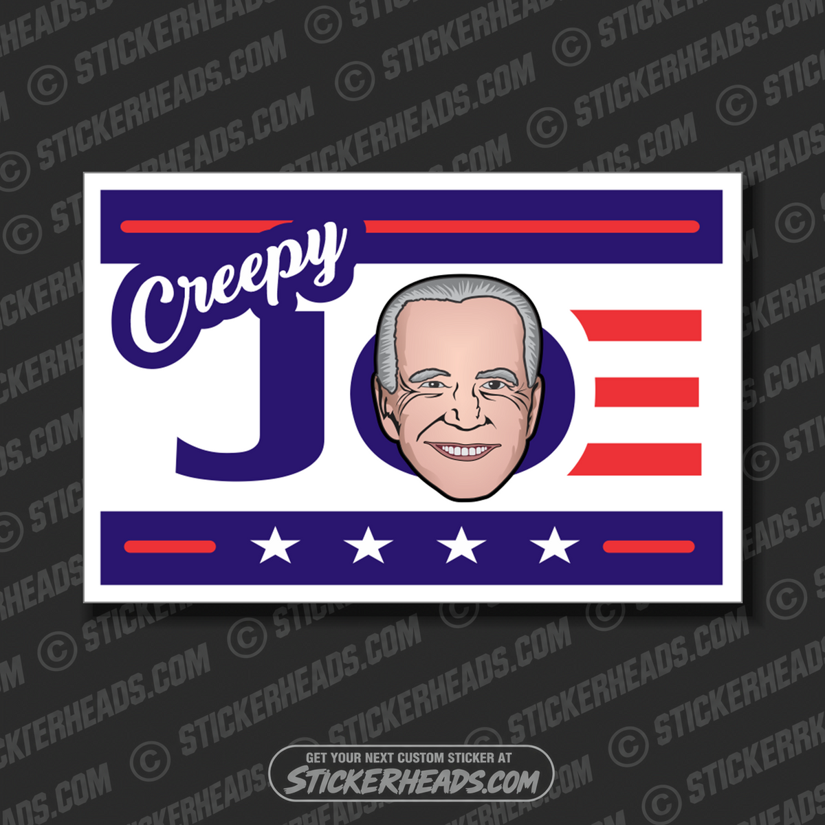 Creepy Joe Biden - Trump  -  Anti Biden Political Sticker