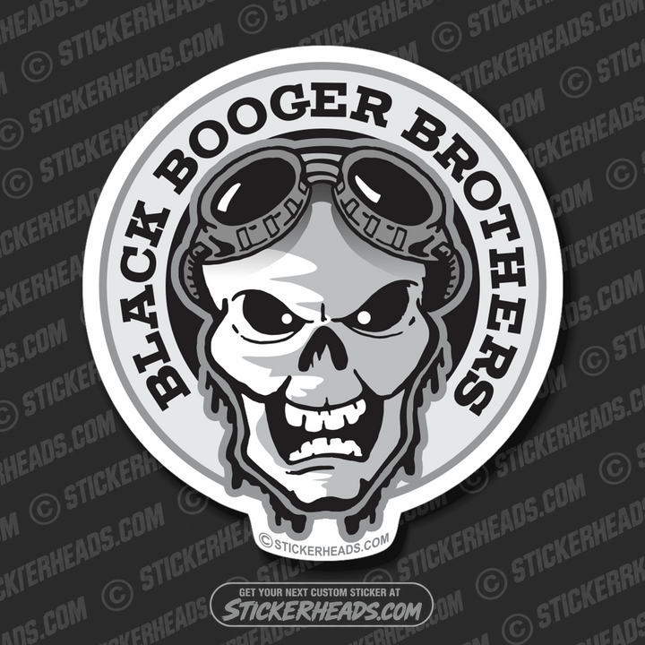 Black Booger Brothers Skull - WELDERs weld sticker